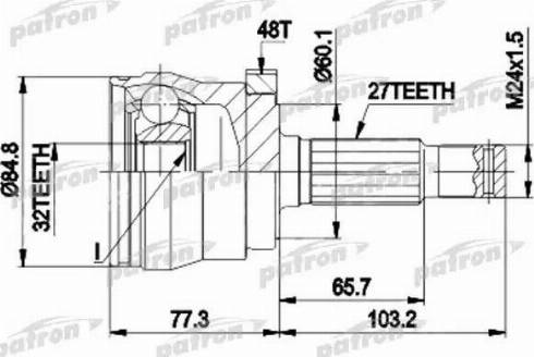 Patron PCV9102 - Jeu de joints, arbre de transmission cwaw.fr