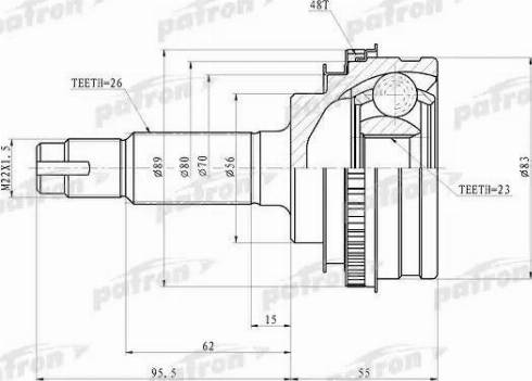 Patron PCV4006 - Jeu de joints, arbre de transmission cwaw.fr