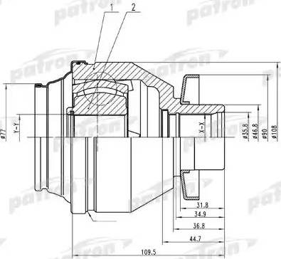 Patron PCV4843 - Jeu de joints, arbre de transmission cwaw.fr