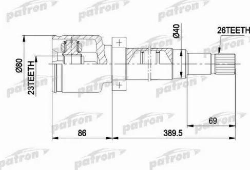 Patron PCV5011 - Jeu de joints, arbre de transmission cwaw.fr