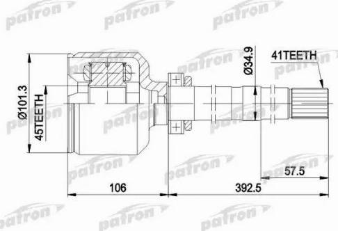 Patron PCV5012 - Jeu de joints, arbre de transmission cwaw.fr