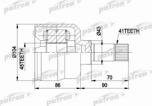 Patron PCV5021 - Jeu de joints, arbre de transmission cwaw.fr