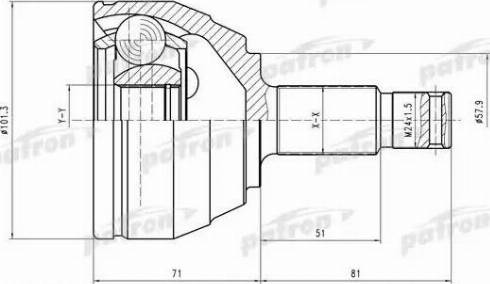 Patron PCV1495 - Jeu de joints, arbre de transmission cwaw.fr