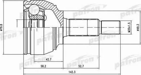 Patron PCV1443 - Jeu de joints, arbre de transmission cwaw.fr