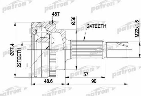 Patron PCV1447 - Jeu de joints, arbre de transmission cwaw.fr