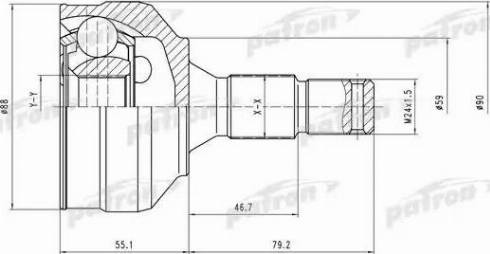 Patron PCV1455 - Jeu de joints, arbre de transmission cwaw.fr