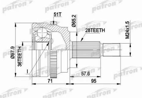 Patron PCV1453 - Jeu de joints, arbre de transmission cwaw.fr