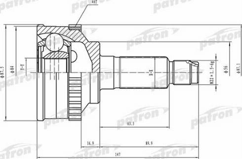 Patron PCV1464 - Jeu de joints, arbre de transmission cwaw.fr