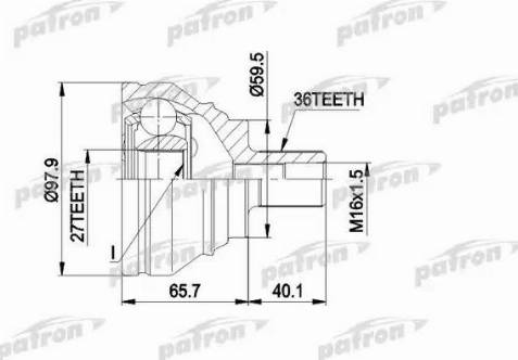 Patron PCV1463 - Jeu de joints, arbre de transmission cwaw.fr