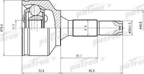 Patron PCV1407 - Jeu de joints, arbre de transmission cwaw.fr