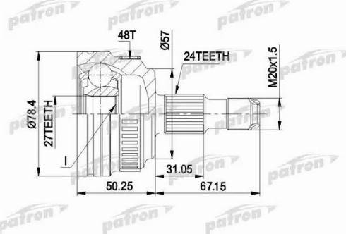 Patron PCV1434 - Jeu de joints, arbre de transmission cwaw.fr