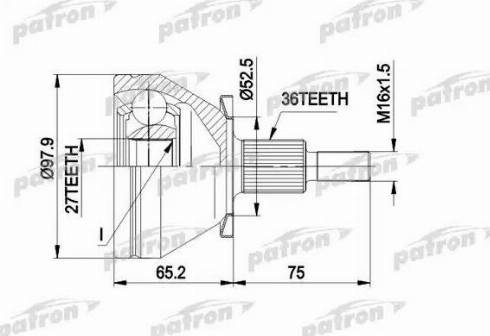 Patron PCV1428 - Jeu de joints, arbre de transmission cwaw.fr