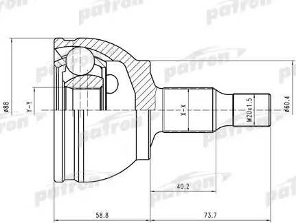 Patron PCV1590 - Jeu de joints, arbre de transmission cwaw.fr