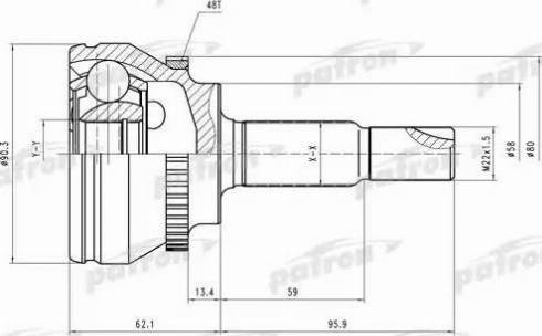 Patron PCV1544 - Jeu de joints, arbre de transmission cwaw.fr