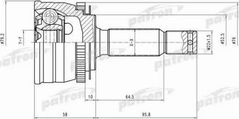 Patron PCV1545 - Jeu de joints, arbre de transmission cwaw.fr