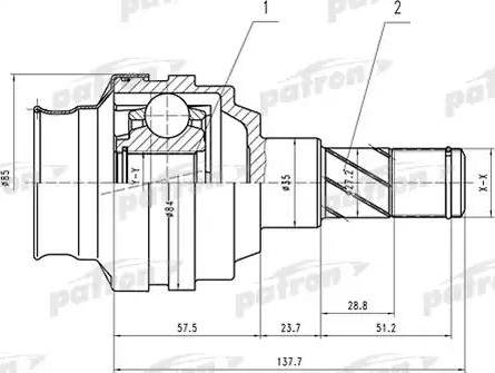 Patron PCV1547 - Jeu de joints, arbre de transmission cwaw.fr