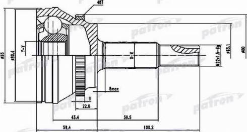 Patron PCV1559 - Jeu de joints, arbre de transmission cwaw.fr