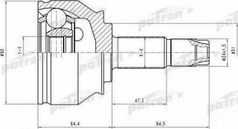 Patron PCV1550 - Jeu de joints, arbre de transmission cwaw.fr