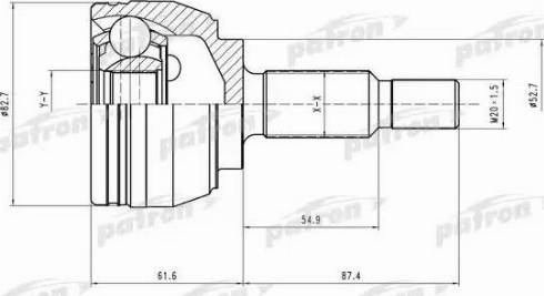 Patron PCV1519 - Jeu de joints, arbre de transmission cwaw.fr