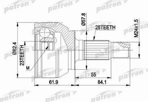 Patron PCV1514 - Jeu de joints, arbre de transmission cwaw.fr