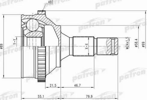 Patron PCV1585 - Jeu de joints, arbre de transmission cwaw.fr