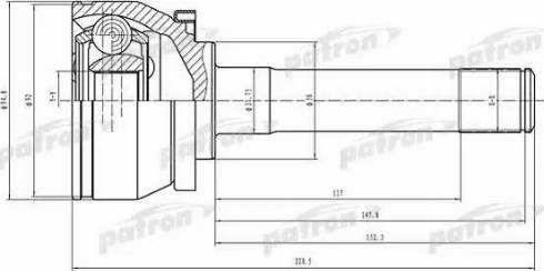 Patron PCV1524 - Jeu de joints, arbre de transmission cwaw.fr