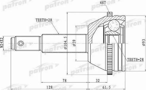 Patron PCV1674 - Jeu de joints, arbre de transmission cwaw.fr