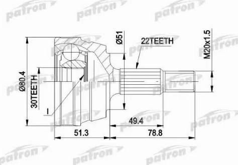 Patron PCV1096 - Jeu de joints, arbre de transmission cwaw.fr