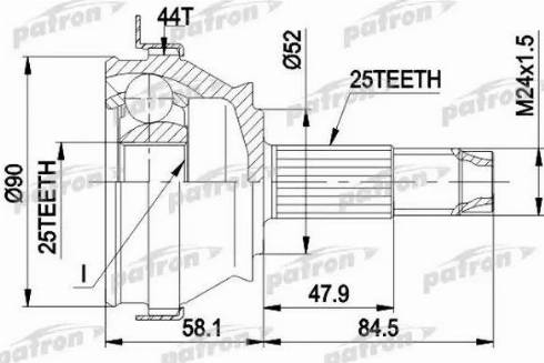 Patron PCV1093 - Jeu de joints, arbre de transmission cwaw.fr