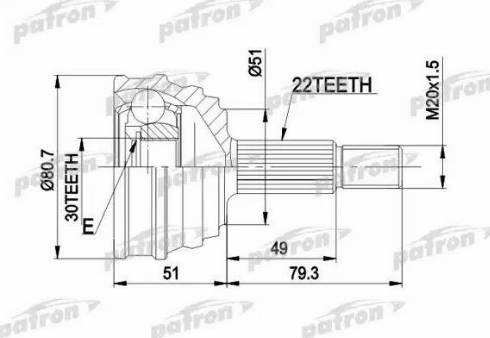 Patron PCV1049 - Jeu de joints, arbre de transmission cwaw.fr