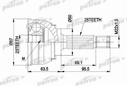 Patron PCV1048 - Jeu de joints, arbre de transmission cwaw.fr