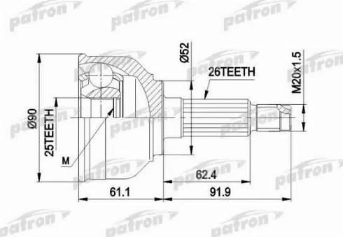 Patron PCV1042 - Jeu de joints, arbre de transmission cwaw.fr