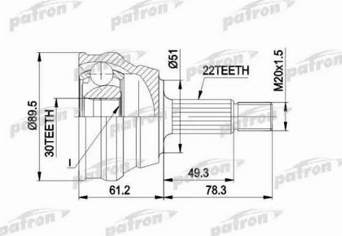 Patron PCV1050 - Jeu de joints, arbre de transmission cwaw.fr