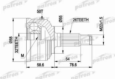 Patron PCV1053 - Jeu de joints, arbre de transmission cwaw.fr