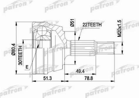 Patron PCV1004 - Jeu de joints, arbre de transmission cwaw.fr