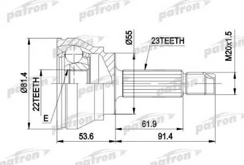 Patron PCV1014 - Jeu de joints, arbre de transmission cwaw.fr