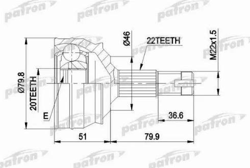 Patron PCV1013 - Jeu de joints, arbre de transmission cwaw.fr