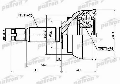 Patron PCV1012 - Jeu de joints, arbre de transmission cwaw.fr