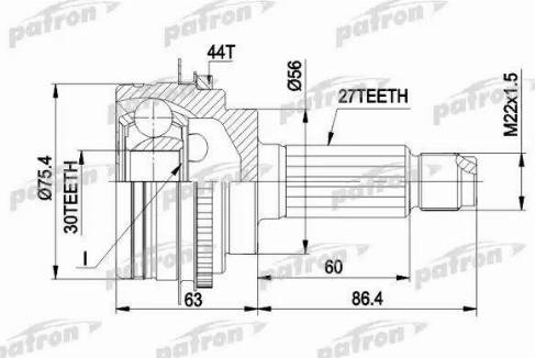 Patron PCV1084 - Jeu de joints, arbre de transmission cwaw.fr