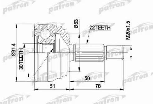 Patron PCV1021 - Jeu de joints, arbre de transmission cwaw.fr