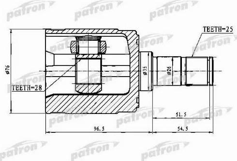 Patron PCV1023 - Jeu de joints, arbre de transmission cwaw.fr