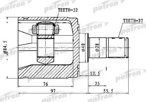 Patron PCV1022 - Jeu de joints, arbre de transmission cwaw.fr