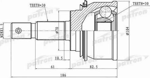 Patron PCV1079 - Jeu de joints, arbre de transmission cwaw.fr