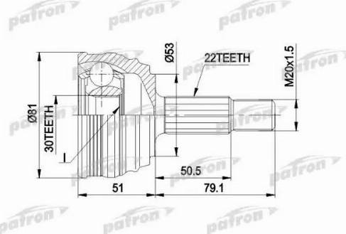 Patron PCV1190 - Jeu de joints, arbre de transmission cwaw.fr