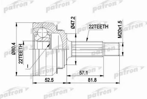 Patron PCV1158 - Jeu de joints, arbre de transmission cwaw.fr