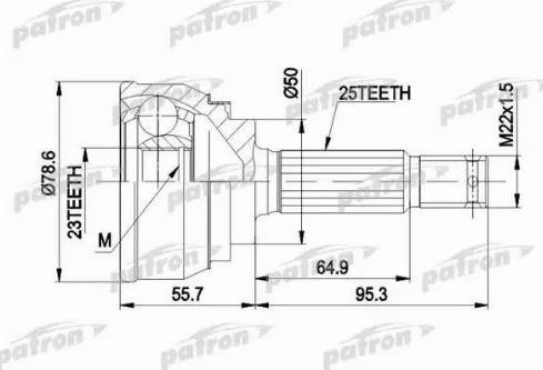 Patron PCV1104 - Jeu de joints, arbre de transmission cwaw.fr