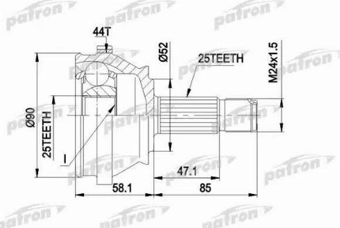 Patron PCV1110 - Jeu de joints, arbre de transmission cwaw.fr