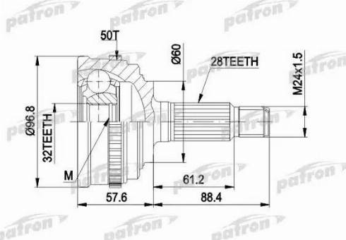 Patron PCV1131A - Jeu de joints, arbre de transmission cwaw.fr