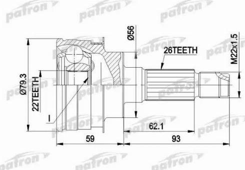 Patron PCV1138 - Jeu de joints, arbre de transmission cwaw.fr