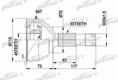 Patron PCV1132 - Jeu de joints, arbre de transmission cwaw.fr